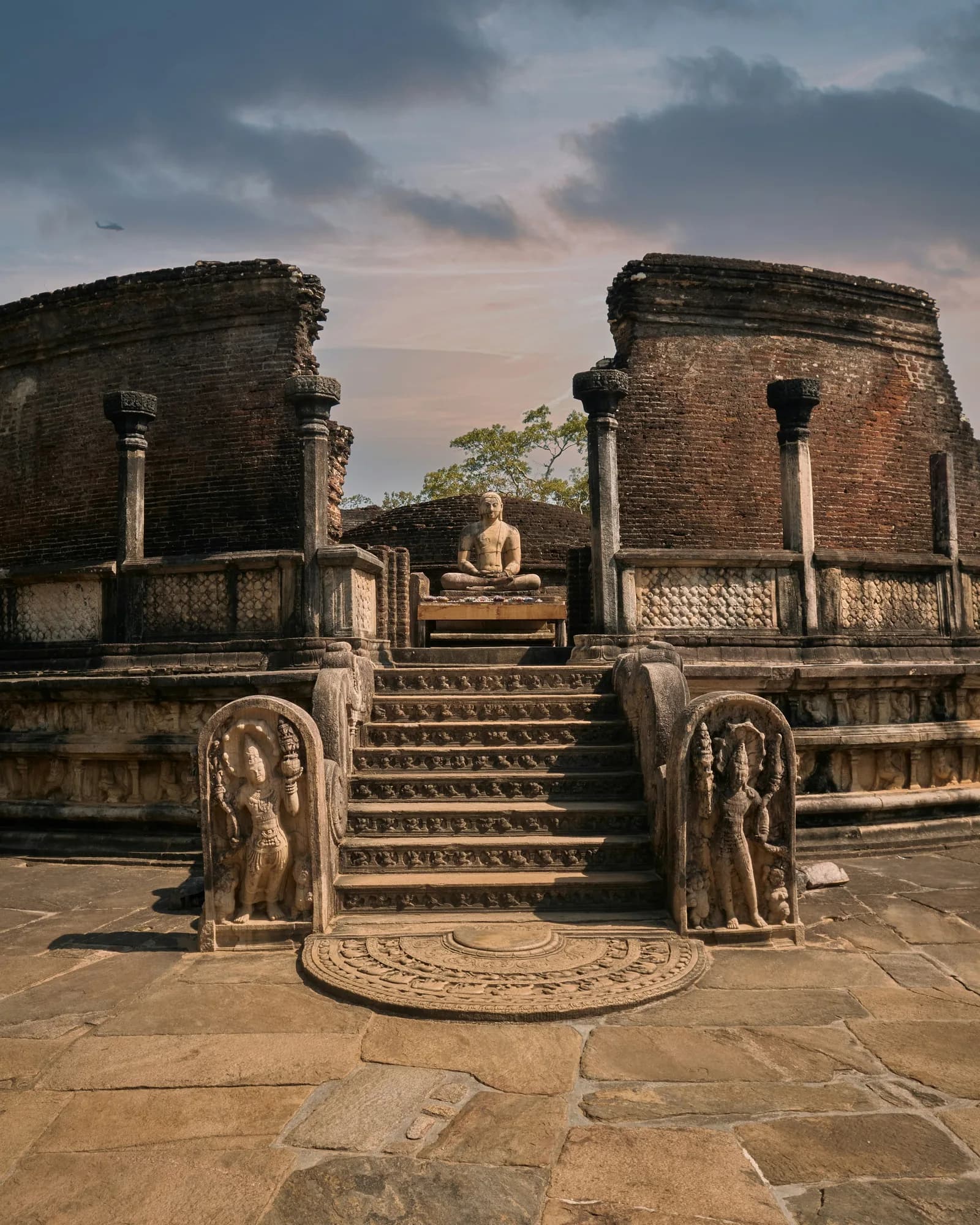 Ancient medieval kingdom ruins and UNESCO heritage in Polonnaruwa, Sri Lanka.